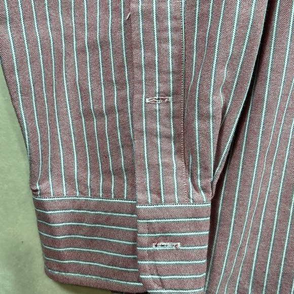 Polo Ralph Lauren Size Large Classic Stripe Oxford Trad Ivy Button Front Shirt - Picture 3 of 10